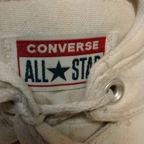Converse White All Star Chuck Taylor High Top Converse Men’s Sneakers Size 9 - Picture 8 of 8